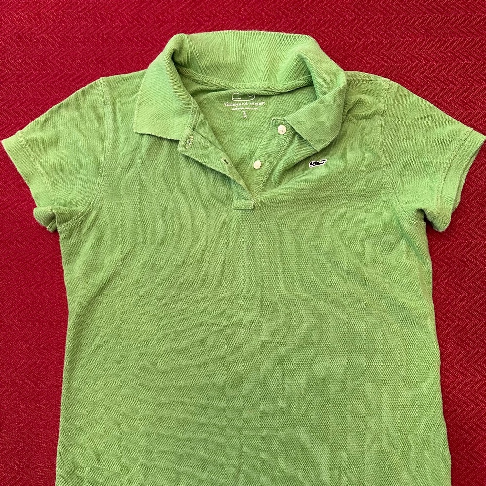 Vineyard Vines Green Polo Top